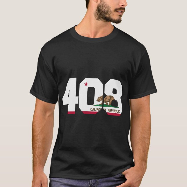 T-shirt Indicatif régional 408 San Jose California (Devant)