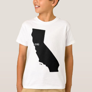 T-shirt Indicatif régional 510, la Californie, région de