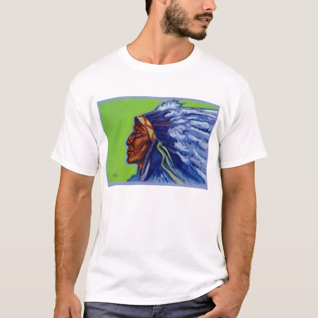 T-shirt Indien bleu (Devant)