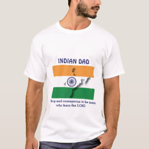 T-shirt INDIEN DAD fort courageux personnalisé