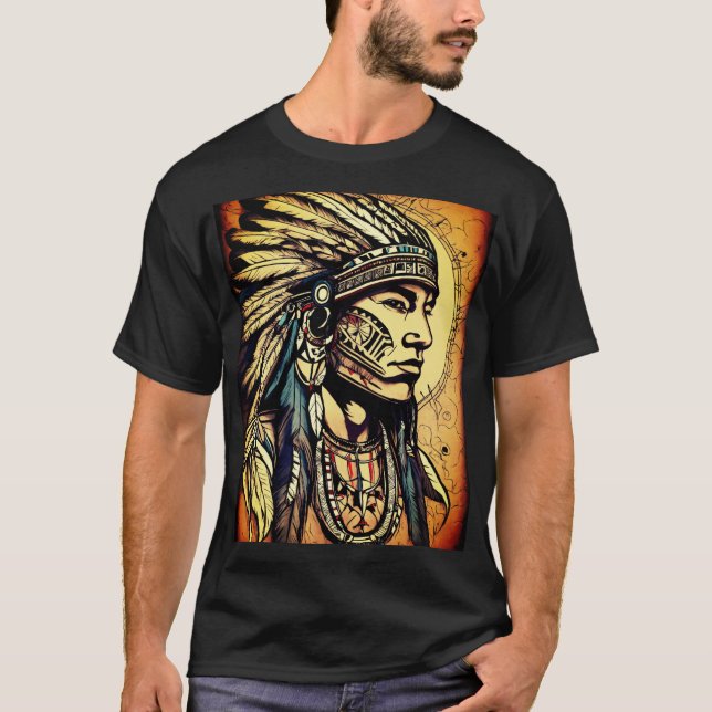 T-shirt INDIEN ROUGE (Devant)