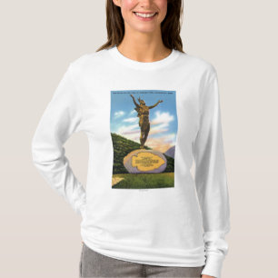 T-shirt Indien sur la statue de traînée à la vue de par