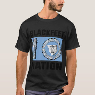 T-shirt Indiens noirs, drapeau de la nation Blackpieds