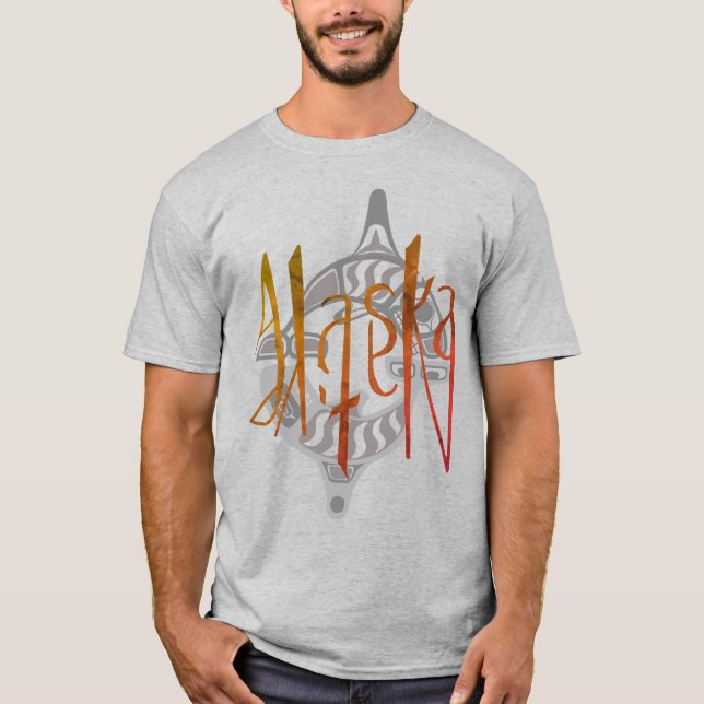 T-shirt Indigène Ambigram de l'Alaska (Devant)