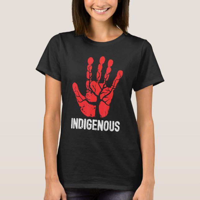 T-shirt Indigenous People Native American Pride Tree Blood (Devant)