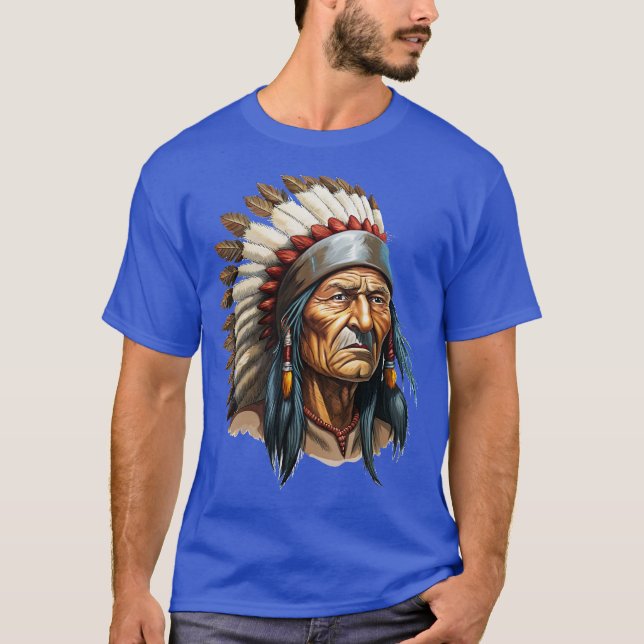 T-shirt indigenous Portrait Of Native American (Devant)