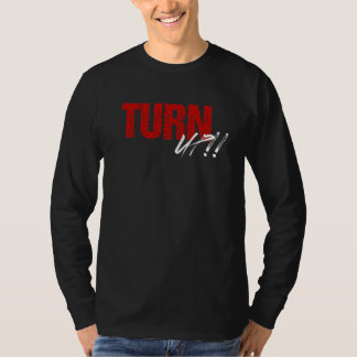 T-shirt Indiquez la longue chemise de douille (noir/rouge)