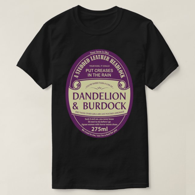 T-shirt indispensable Burdock Dandelion &amp; (Design devant)