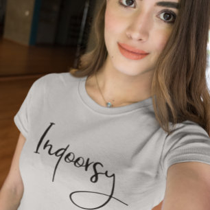 T-shirt Indoorsy Script Funny