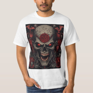 T-shirt Infernal Skull King – Dark Horror Demon Skull Art
