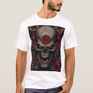 T-shirt Infernal Skull King – Dark Horror Demon Skull Art
