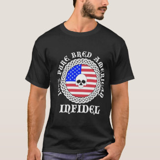 T-shirt Infidèle américain multiplié pur de 100%
