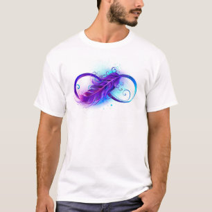 T-shirt Infini avec plume violette