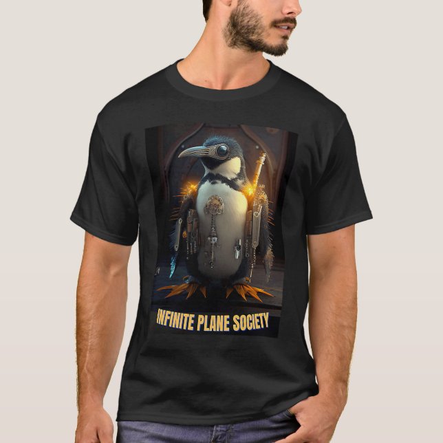 T-shirt Infinite Plane Society Steampunk Pengiun (Devant)