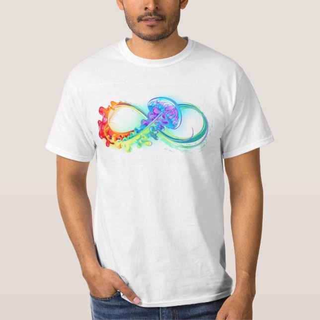 T-shirt Infinity avec Rainbow Jellyfish (Devant)