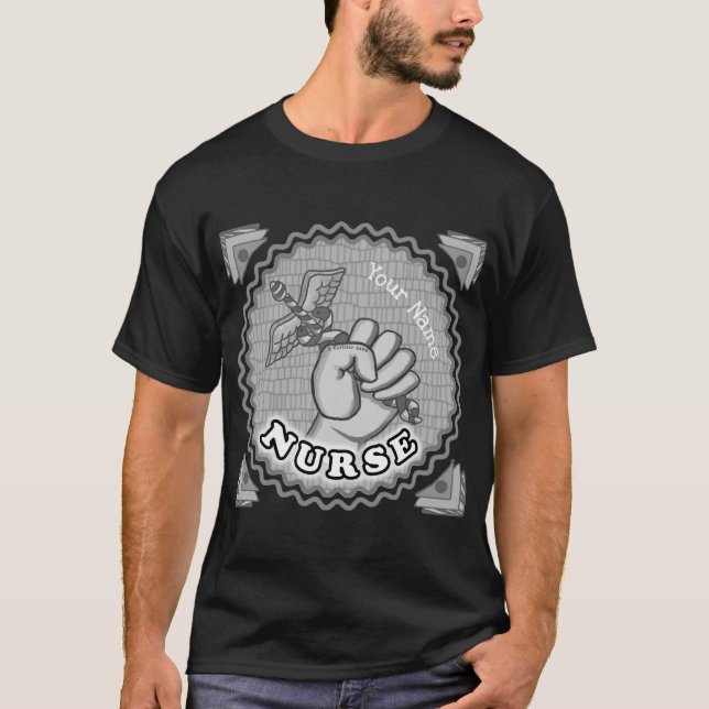 T-shirt Infirmière à main Caduceus (Devant)