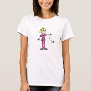 T-shirt Infirmière à manches blondes