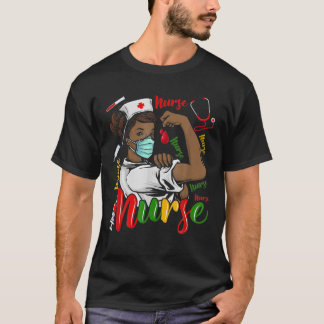 T-shirt Infirmière afro-américaine Noire Histoire Mois Fie