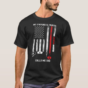 T-shirt Infirmière Américaine Drapeau Mon Infirmière Préfé