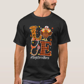 T-shirt Infirmière Amour Rn Vie Stéthoscope Dinde Action d