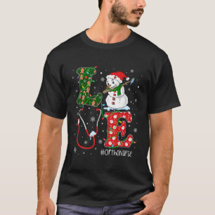 T-shirt Infirmière amusante Noël Père Noël Reindeer Love O