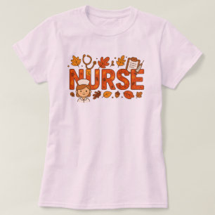 T-shirt Infirmière aux couleurs d'automne