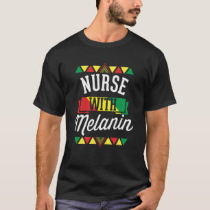 T-shirt Infirmière avec Melanin Histoire noire afro-améric