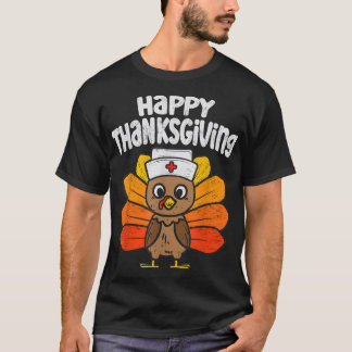 T-shirt Infirmière bon thanksgiving Turquie Fête Automne a