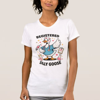 T-shirt Infirmière Canard Fou Inscrite Drôle Mignon Soins