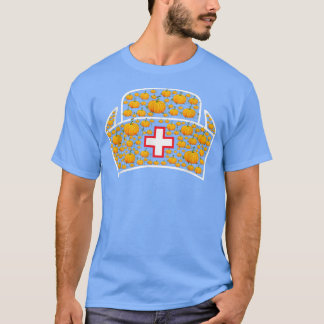 T-shirt Infirmière Casquette Citrouilles Drôle Nu