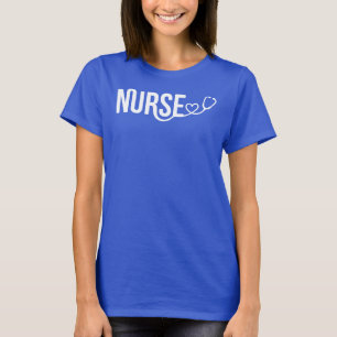 T-shirt Infirmière Cœur Stéthoscope Minimaliste Vie de Soi