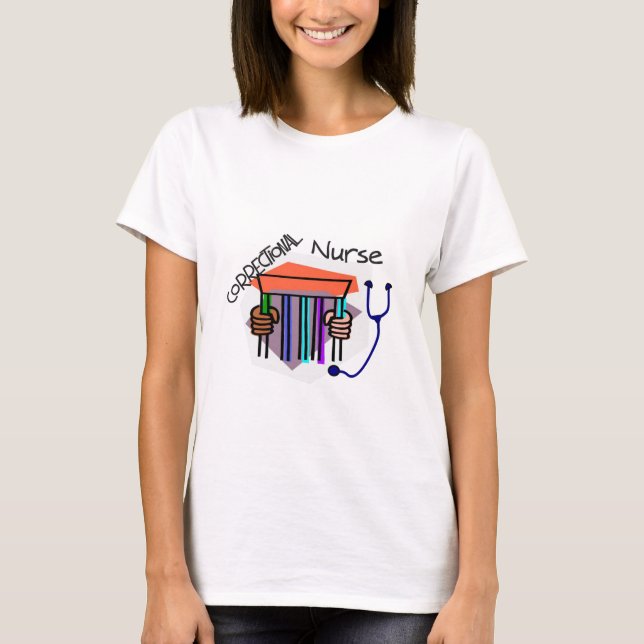 T-shirt Infirmière correctionnelle (de prison de prison) (Devant)