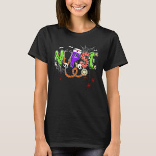 T-shirt Infirmière Costume Halloween Stethoscope Pump puls