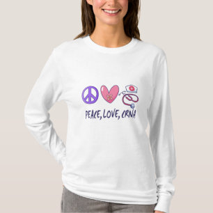 T-shirt Infirmière CRNA Amour Paix