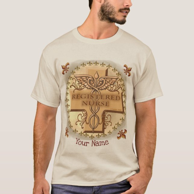 T-shirt Infirmière Cross Caduceus RN (Devant)