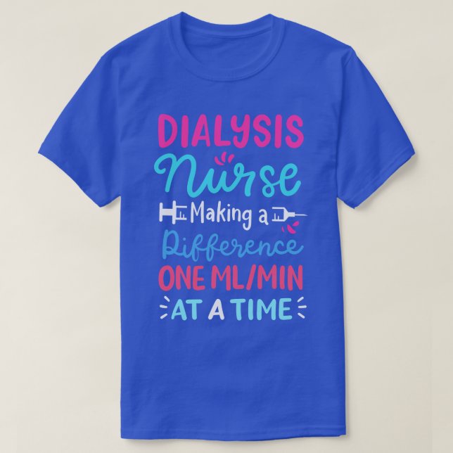 T-shirt Infirmière de dialyse Néphrologie Infirmière 2 (Design devant)