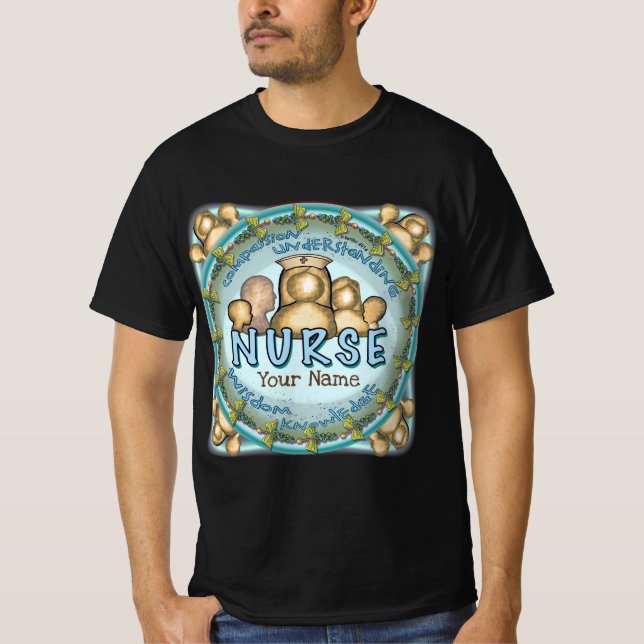 T-shirt Infirmière de la devise arc-en-ciel (Devant)