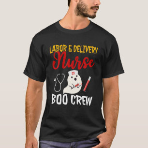 T-shirt Infirmière de la livraison du travail Boo Crew Fun