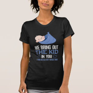 T-shirt Infirmière de la main-d'oeuvre Cute Doula Midwife