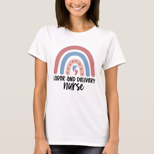 T-shirt Infirmière de la main-d'oeuvre et de l'accouchemen (Devant)