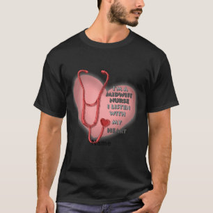 T-shirt Infirmière de la sage-femme du coeur rouge