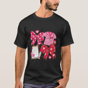 T-shirt Infirmière de la Saint-Valentin Coquette Nœud RN P