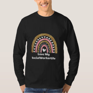 T-shirt Infirmière de la travailleuse sociale Leopard Rain