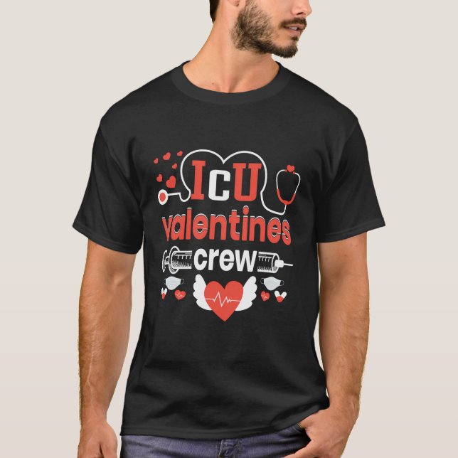 T-shirt Infirmière de l'équipage de la Journée Icu Valenti (Devant)