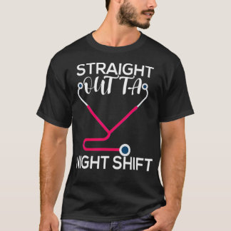 T-shirt Infirmière de quart de nuit de droite vers l'extér