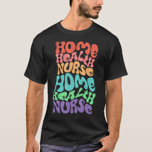 T-shirt Infirmière de santé Super Rétro répétée empilée