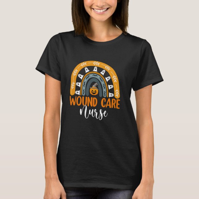 T-shirt Infirmière de soins infirmiers Rainbow Halloween C (Devant)