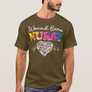 T-shirt Infirmière de soins infirmiers Watercol Love Coeur