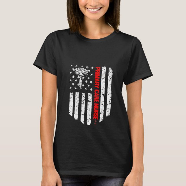 T-shirt Infirmière de soins primaires pour femmes American (Devant)