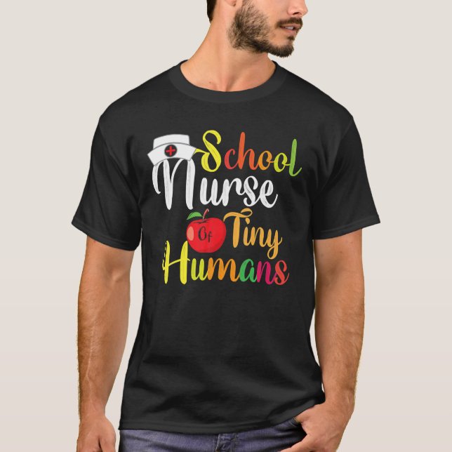 T-shirt Infirmière D'École De Minuscules Humains Adolescen (Devant)